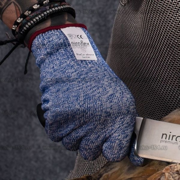 Перчатки для мясника от порезов Niroflex BlueCut advance